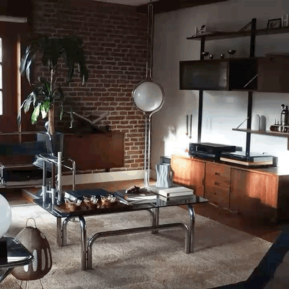 Floor-to-Ceiling Globe Lamp