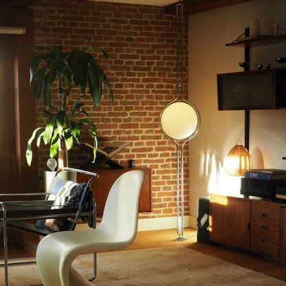 Floor-to-Ceiling Globe Lamp