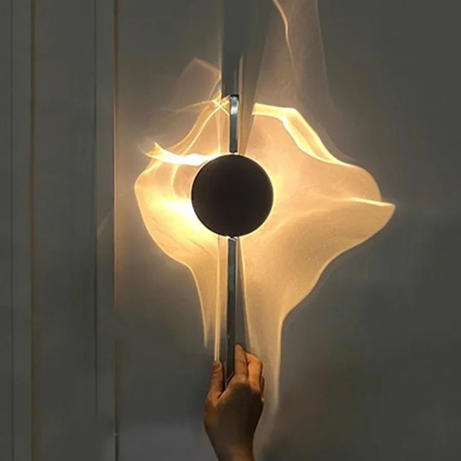 Rotating Ripple Wall Light