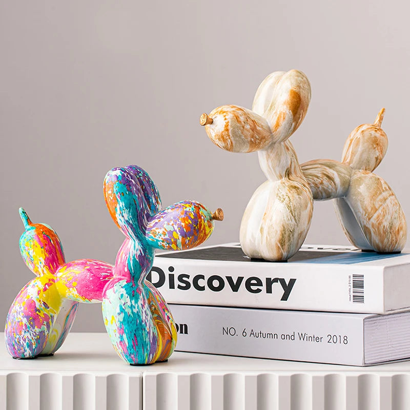 Pastel Marble Balloon Dogs