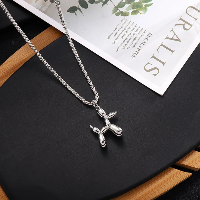 Balloon Dog Charm Necklace