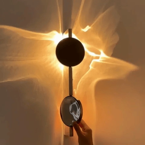 Rotating Ripple Wall Light