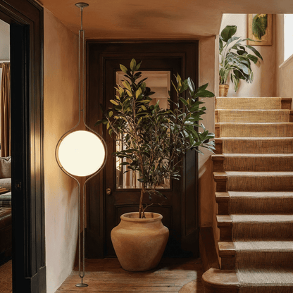 Floor-to-Ceiling Globe Lamp